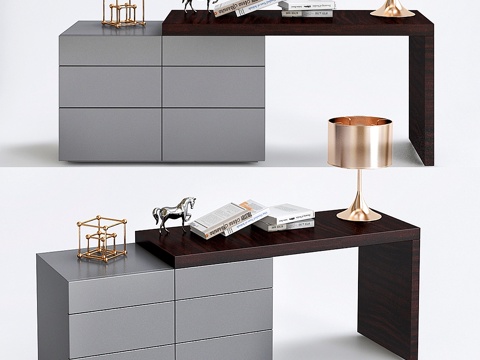  Valeo 带书桌款3d模型 