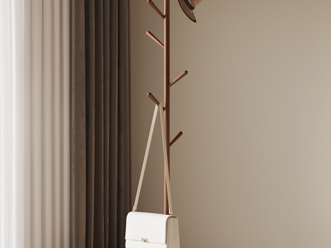 现代中古衣架su模型