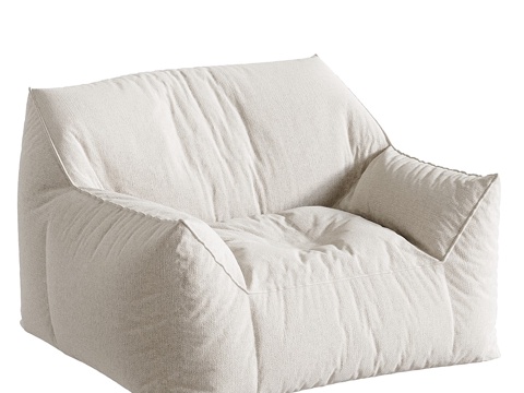  现代意式布艺皮革休闲沙发3d模型 