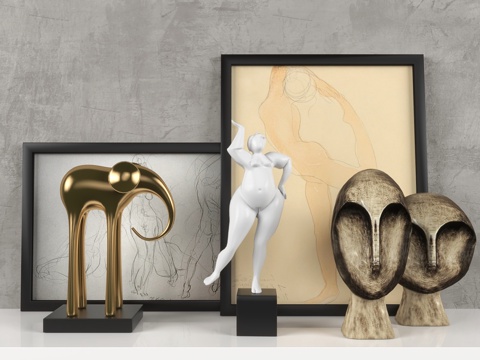  装饰套装13d模型 