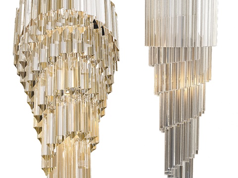  水晶吊灯3d模型 