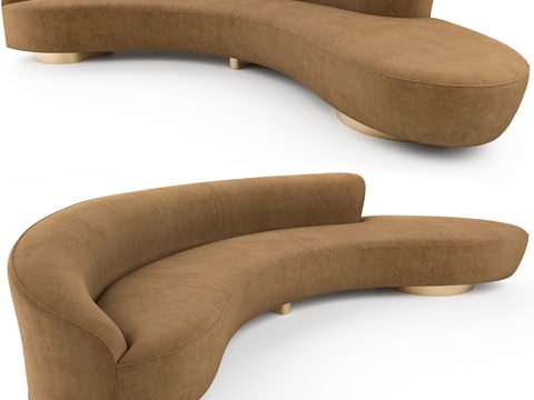  弗拉基米尔·卡根自由形态带扶手曲线沙发3d模型 