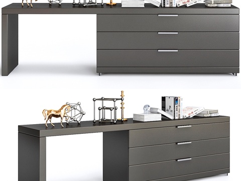  Cattelan Italia品牌DYNO DESK木质梳妆3d模型 