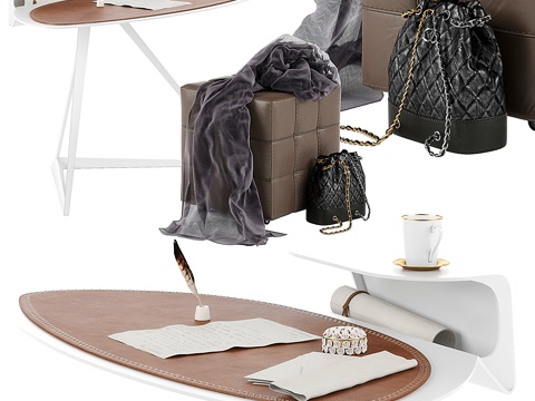  卡特兰意大利Storm书桌套装023d模型 