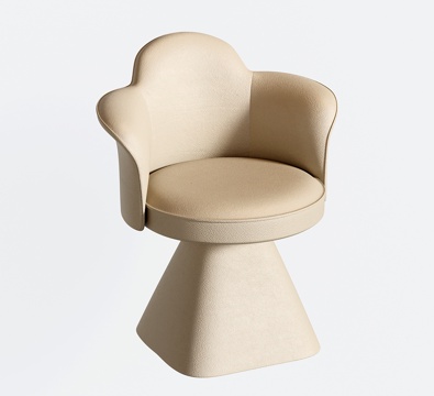  意式化妆椅 奶油梳妆椅 沙发椅 单人沙发 休闲椅3d模型 