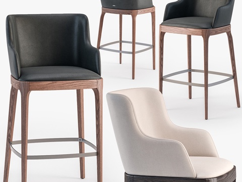  卡特兰意大利Magda凳子套装23d模型 