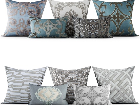  装饰靠垫3d模型 