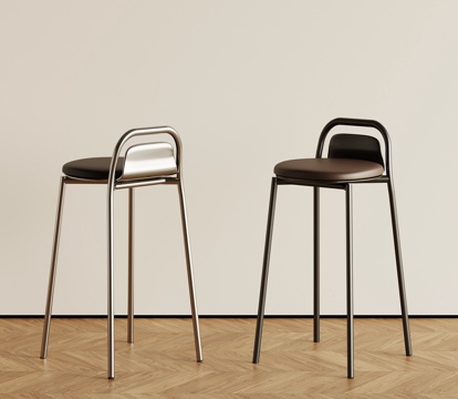 现代意式吧椅 吧凳su模型