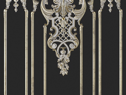  灰泥装饰线条3223d模型 