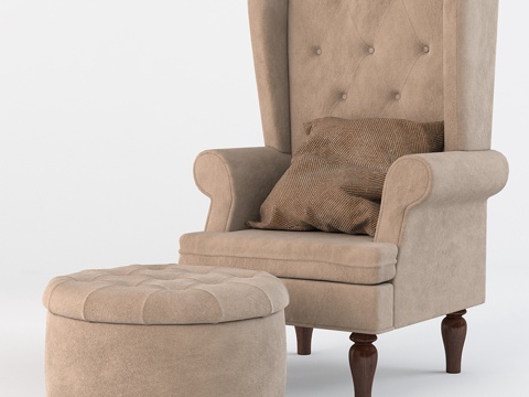  椅与脚凳3d模型3d模型 