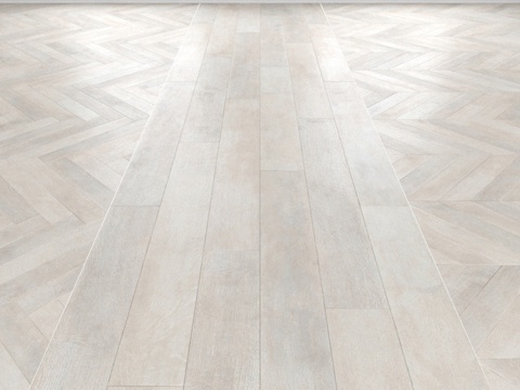  橡木拼花地板岩纹款，三种样式：人字形、直线型3d模型 