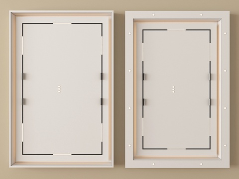  现代无主灯吊顶3d模型 