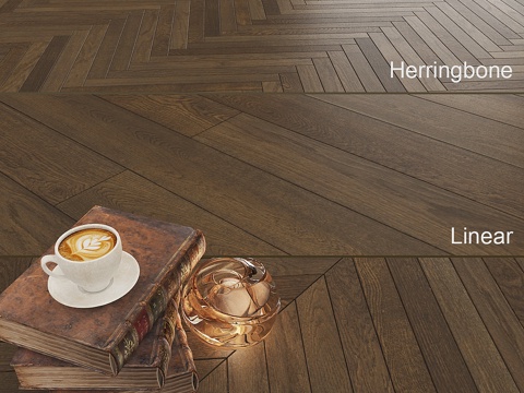  卡雷利亚橡木牛至色实木地板3d模型 