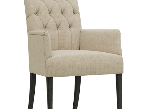  丹顿家居波尔多2扶手椅配靠垫3d模型 