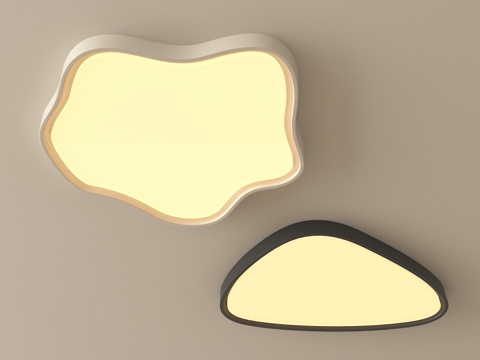  现代吸顶灯 几何形吸顶灯 卧室灯3d模型 