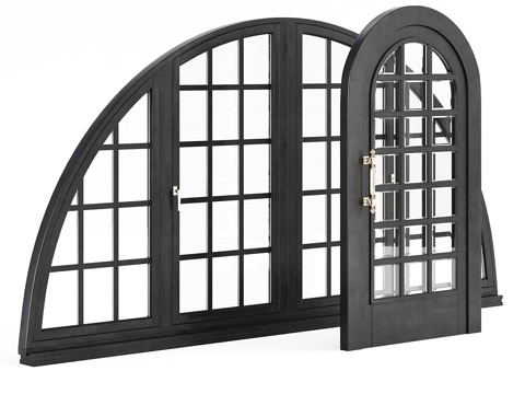  拱形门窗套装3d模型 