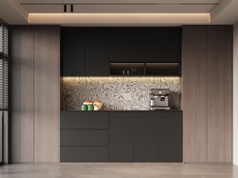  现代意式餐边柜 酒柜3d模型 