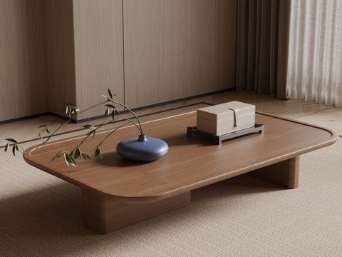 中古风茶几su模型