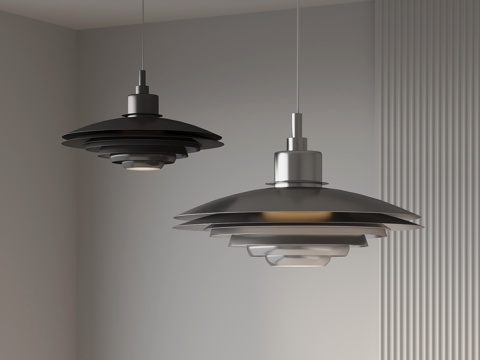 现代金属吊灯su模型