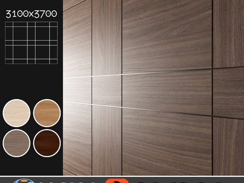  吸音装饰板4种，套装0263d模型 