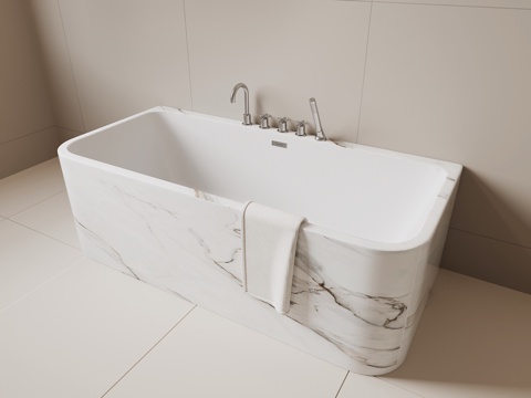 现代浴缸su模型