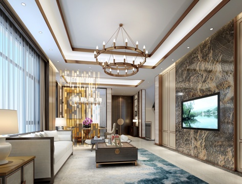  轻奢别墅 样板间 最新全套施工图 效果图合集cad施工图 