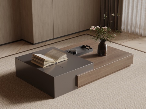  中古风茶几su模型 