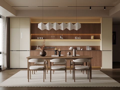  中古风餐厅3d模型 