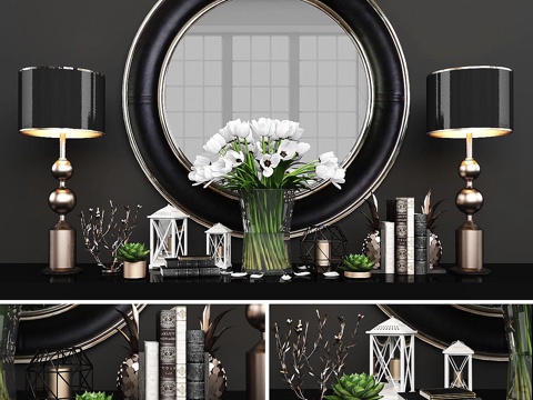  装饰套装223d模型 