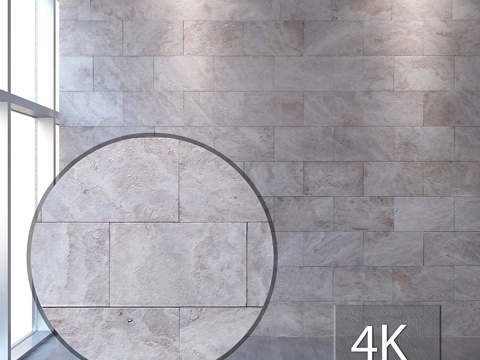  天然石材石灰华4973d模型 