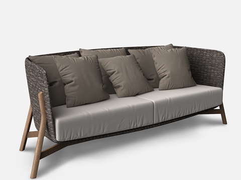  Point ROUND 沙发 33d模型 