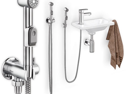  带洗脸盆的Ravak卫生淋浴3d模型 