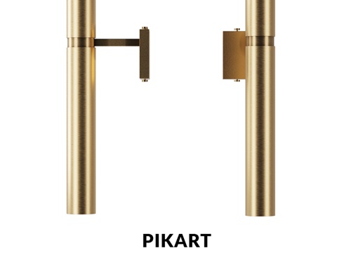  黄铜壁灯 Tube，Pikartlights 产品编号 343d模型 