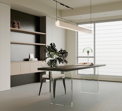 现代书房su模型