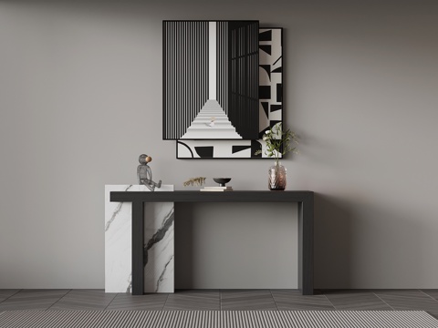  现代意式装饰柜su模型 