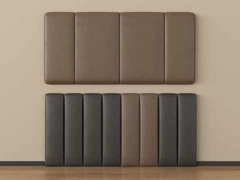  现代床靠背 床品 床头3d模型 