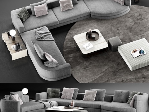  Minotti Alexander 沙发 53d模型 