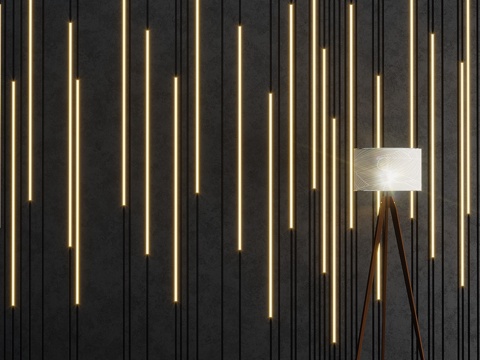  墙面条纹 23d模型 