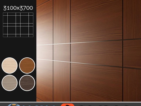  吸音装饰板4种套装0163d模型 