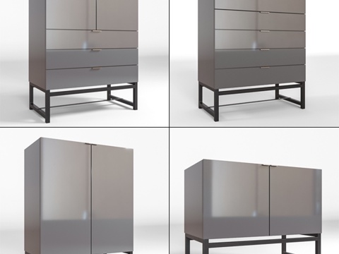  Minotti柜子3d模型 