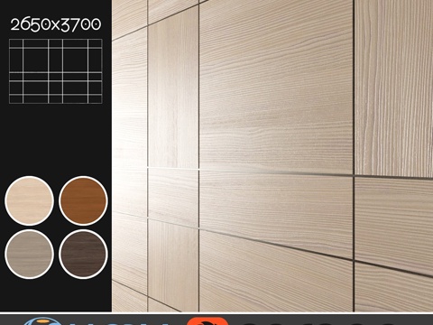  吸音装饰板4种套装0153d模型 
