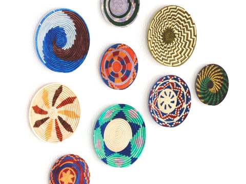  乌干达产非洲藤编壁挂篮3d模型 