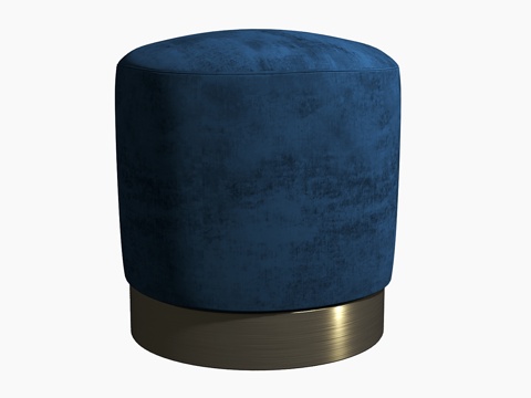  奥斯曼蓝绒布墩墩46厘米3d模型 