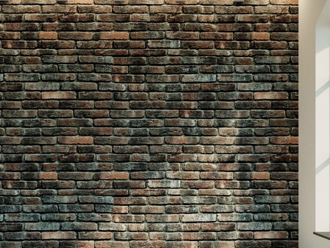  砖墙。旧砖。373d模型 