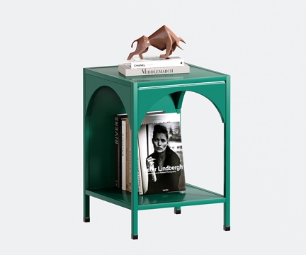 包豪斯边几 现代床头柜 多巴胺置物架 孟菲斯su模型