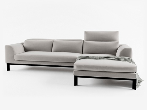  迪瓦尼卡萨克莱顿现代布艺组合沙发3d模型 