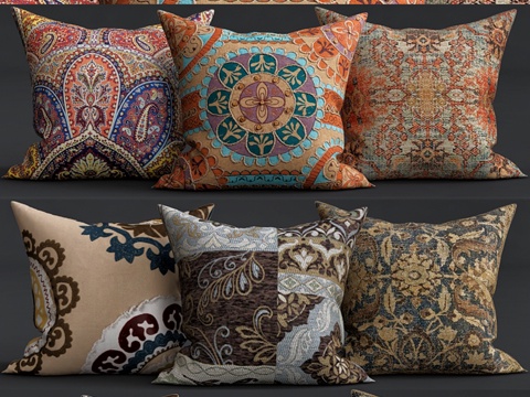  装饰靠枕3d模型 