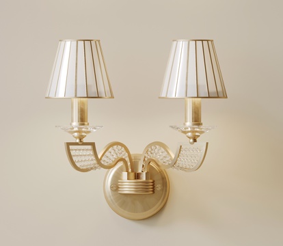  法式复古壁灯 金属壁灯3d模型 