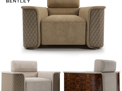  宾利-波托贝洛扶手椅3d模型 