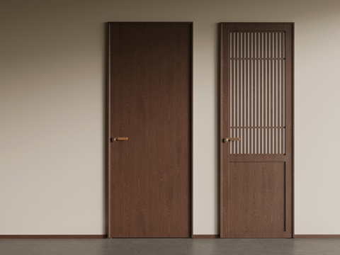 新中式门su模型